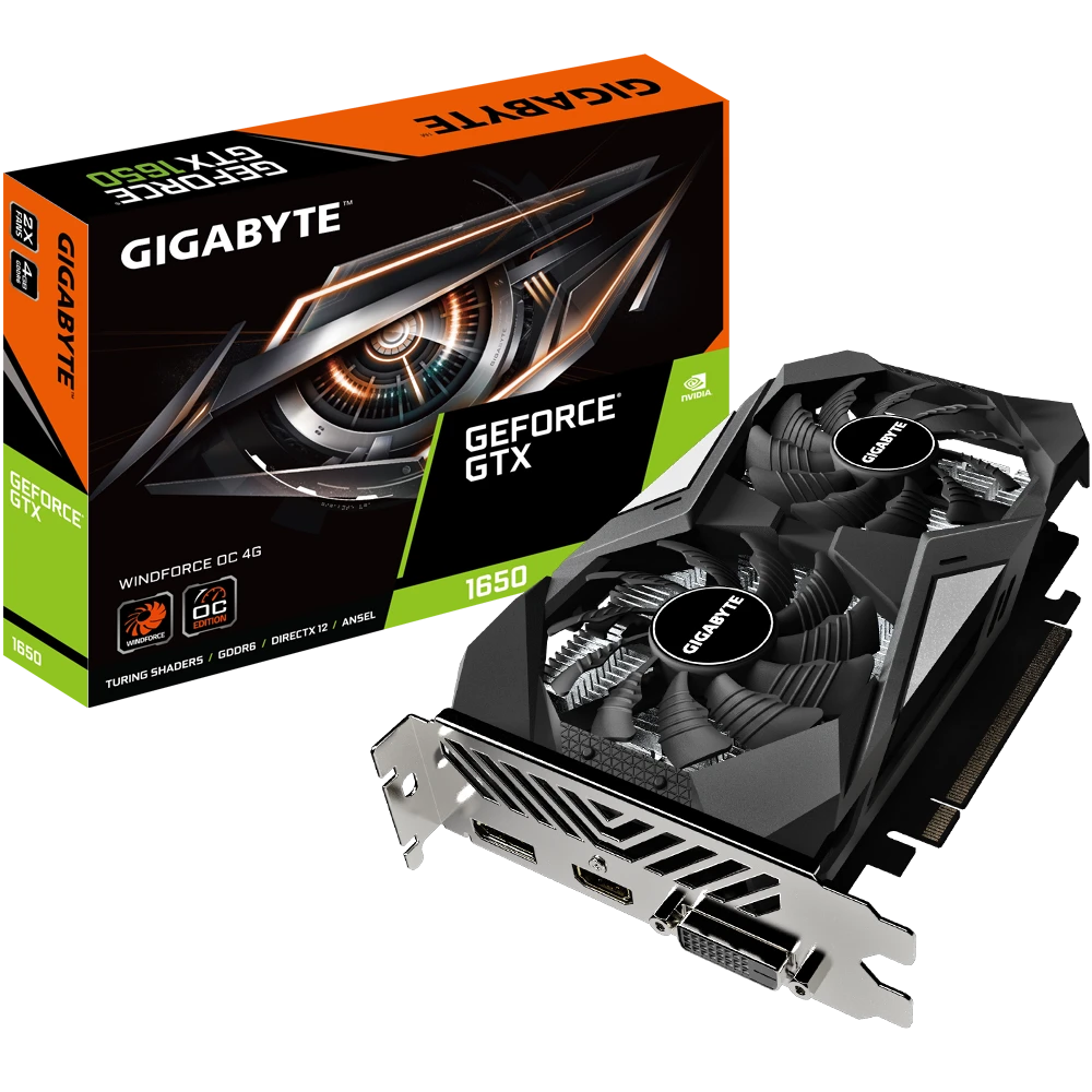 Gigabyte GeForce® GTX 1650 D6 WINDFORCE OC 4G  (Rev. 2.0)